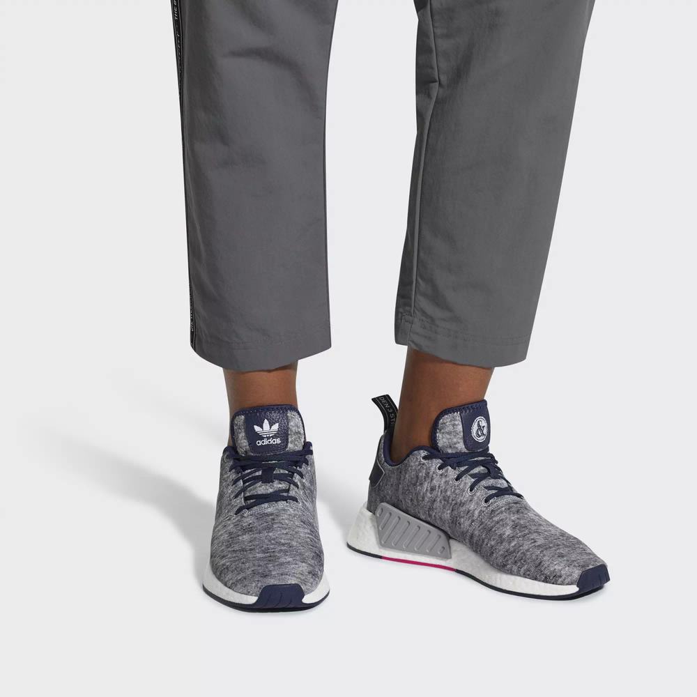Adidas UA&SONS NMD R2 Tenis Grises Para Hombre (MX-99596)